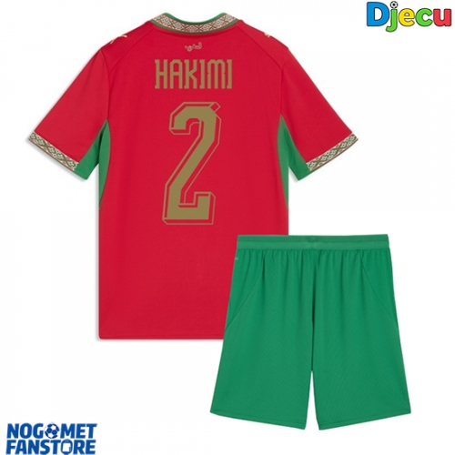Maroko Achraf Hakimi #2 Domaci Dres za djecu SP 2026 Kratak Rukav (+ Kratke hlače)